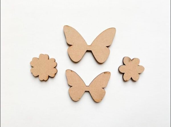 Butterfly and flowers bow stencil - Image 2