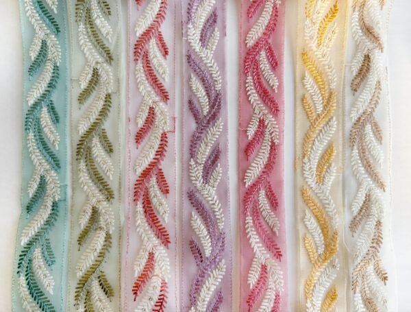 Leaf Embroidered Ribbon ₹65/meter